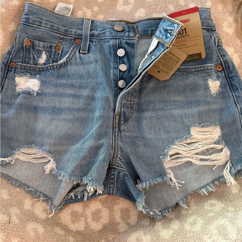 Levi's Women's Blue Denim Shorts